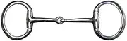 Lorina Hollow Mouth Eggbutt Snaffle (UK Size: 4.5in) (Silver)