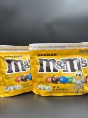 M&Ms Peanut Chocolate Candy Sharing Size 2 Bags 10.05oz Exp 11/25 Resealable