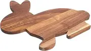 CIYODO Wooden Grazing Board Bunny Shape Easter Cheese Platter Charcuterie Board Kitchen Decor