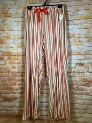 BNWT Ladies Size 14 Anko Print Knit Pant Pj Bottoms Red Stripe