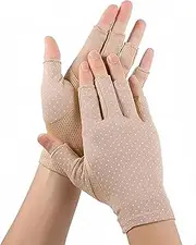 [INOGIH] Women Sunblock-Fingerless Gloves UV-Sun-Protection Driving Non-Slip Outdoor Gloves for Women Girls