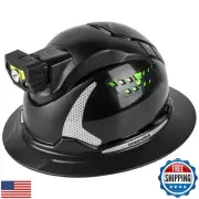 GREEN DEVIL Matrix Full Brim Hard Hat with Headlight Vented Construction Safe