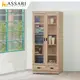 [特價]ASSARI-法蘭克木芯板2.7尺雙門下抽書櫃(寬80x深32x高18