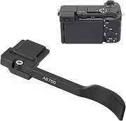 Thumb Up Grip for A6700 Cameras, Metal Thumb Up Rest Hand Grip, Hot Shoe Thumb Grip, for Stable and Safe Hand Hold (Black)