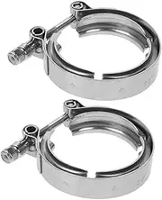 2pcs Universal Vehicle Exhaust Clamp Clamps Motorcycle Exhaust Hanger Motorcycle Brake Bleeder Kit Auto Maintenance Bracket Auto Pipe Bracket Silver Stainless Steel