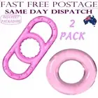 Cock Ring Double Sleeve Balls Delay Ejaculation Sheath Men Adult Sex Toy Donut