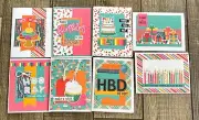 Set of 8 Handmade Birthday Greeting Cards~