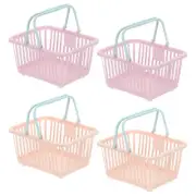 Mini Shopping Baskets with Handles Small Tiny Baskets, 4Pcs, Purple/Pink