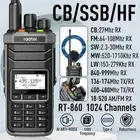 RT-860 Multi Band Ham Radio HF UHF VHF Dual Band with AM USB CW CB MW Reception