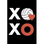 XOXO: VOLLEYBALL PLAYER JOURNAL VALENTINES DAY GIFT FOR TEENAGE GIRL NOTEBOOK