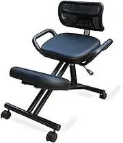 Ergonomic Kneeling Chair Adjustable Kneeling Stool for Office Home Balancing Body Shaping Back Pain Desk Computer Kneeling Stool Chair,A
