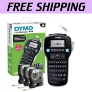 Compact Label Maker Bundle - QWERTY Keyboard, Large Display & Inkless Printing