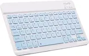 Ultra-Slim Bluetooth Keyboard Portable Mini Wireless Keyboard Rechargeable for Apple iPad iPhone Samsung Tablet Phone Smartphone iPadOS iOS Android (10 inch Blue)