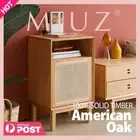 MIUZ Solid Timber Side Table Storage Cabinet Bedside Table Bathroom Lamp