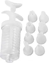 PHENOFICE 1 Set Reusable Cream Pastry Decorating Tool with Piping Nozzles for Cake Cupcake and Cookie Decorating Essential Kitchen Baking Supplies