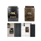 Newspaper Holder Box Wall Hanging Mail Box Vintage Design Aluminum Decoration