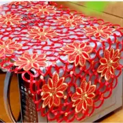 Hollow Out Lace Tablecloth Square Table Cover Floral Banquet Party Table Decor