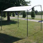 Steel Frame Gazebo Garden Patio Sun Shade Fabric Canopy Outdoor Picnic Shelter