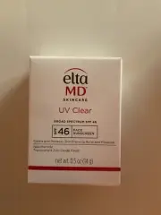 EltaMD UV Clear Broad Spectrum SPF 46, 0.5 oz Exp. 02/27 NIB Travel