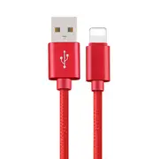 Nylon Fast Charging Charger Micro USB Cable Cord 1M 2M For iOS iPhone - Red
