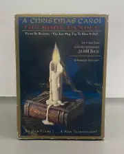 New Vtg A Christmas Carol Light Up Book Candle Flickering Flame Charles Dickens