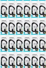 Nite Ize SlideLock Stainless Steel Carabiner #3 - Black (24-Pack)