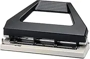 REXEL R08909 Hole Punch,H,Duty 4HOLE BLK,Gry 30SHT