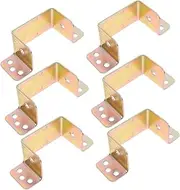 PartyKindom Bed Plate Buckle 6pcs Bed Rail Bracket Set Thickened U-Shape Easy Assembly