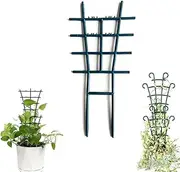 2Pcs Green Garden Plant Cages, Garden Plant Supports, Plant Climbing Support Frame, Flowers Stand Cage Plant Trellis Garden Accessory for Climbing Plants Vines Flower in Pots