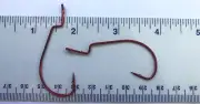 100 GT 2X Strong Red Chrome Extra Wide Gap Worm Fish Fishing Hooks size 3/0