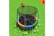 Kahuna Trampoline 6ft with Basketball Set - Rainbow