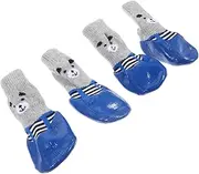 COSMEVIVI 4pcs Pet Footwear Replaceable Pet Socks Puppy Accessories Socks for Dogs Portable Cotton Socks Paw Protectors for Small Dogs Dog Supply Wear-Resistant Dog Paw Protectors Dog Sock