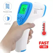 Essential Portable Non-Touch Forehead IR Thermometer Color Backlit Display Alert