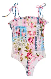 Agua Bendita Kids' Lewis Meraki One-Piece Swimsuit in Pink at Nordstrom, Size 6