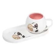 2pc Ashdene Little Darlings Bunnies 200ml Coffee Mug/Plate Set New Bone China