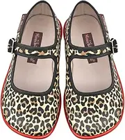 [Hot Chocolate Design] Mini Chocolaticas Leopard Girls Mary Jane Flat