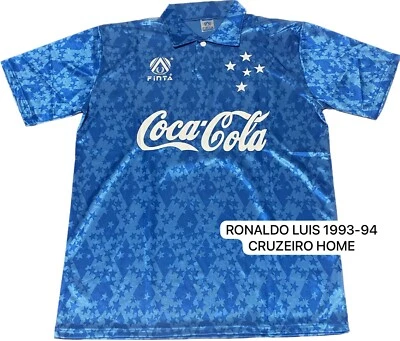 RONALDO LUIS NAZARIO DE LIMA SIGNED CRUZEIRO HOME 1993-1994 JERSEY BECKETT COA