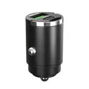Mini Car Phone Charger Max 100W Type-C QC3.0 USB Dual Port Fast Charging Adapter