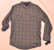 young men's Tony Hawk gargoyle plid shirt size XXL cotton msrp $38.00
