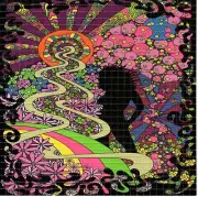 60's Chick Silhouette BLOTTER ART perforated tabs psychedelic art