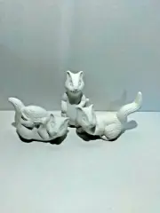 Set of 3 Chipmunks 3.75:T 3" long Ready to Paint Ceramic Bisque