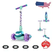 Portable Lightweight Kids Kick Scooter with Lean-to-Steer - Perfect for Outdoors