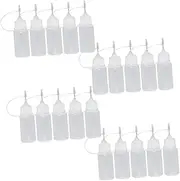 Tofficu Squeeze Bottles 30pcs Empty Applicator Bottles for Glue Paints Oils Fine Tip Design