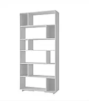 BRV Book Shelf 12 Shelves| Used as partition | White | Made in Brazil | Size - 90 x 187 x 29.7 cm