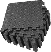 Totority 6 Pack Leaf Grain Floor Mats Eva Gym Mats Splicing Design Patchwork Rug Slip Absorbent Thick Floor Pads