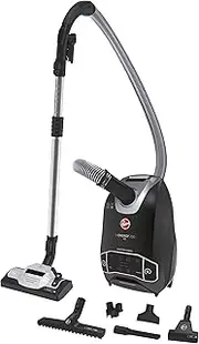 [Hoover] H-Energy 700 Floor Vacuum Cleaner with Bag/for All Floor Types/Mini Turbo PET Nozzle/Pet Hair Remover / 850 W / 64 dBA/Bag Capacity 5 L/Working Radius 9.5 m/Grey/Model: HE7201111