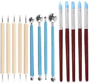 14PCS Polymer Pottery Clay Sculpting Modelling Sit Ball Stylus Nail Art Dotting Tools Rubber Tipped Ceramic Carving Kit for DIY - type 1