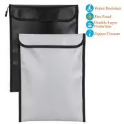 Fireproof Document Bag Waterproof Safe Money Cash Box Secret File Protect Pouch