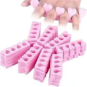 50 pieces of nail polish with toe separator and finger separator, lovely peach thumb separator, suitable toe size, beautiful and practical. High density sponge, soft and comfortable.