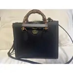 二手精品 GUCCI 古馳 DIANA 竹節手把 小號 托特包 手提包 660195